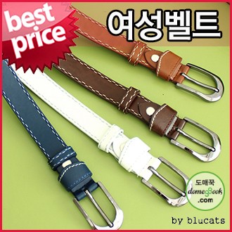 Blue Cats WB1250 เข็มขัดสตรีทรงสลิม Casual Stitch Belt