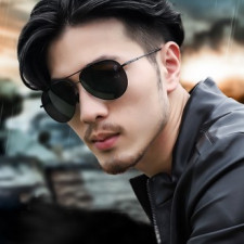 แว่นกันแดดโพลาไรซ์ทรงนักบิน Darm Memory Steel