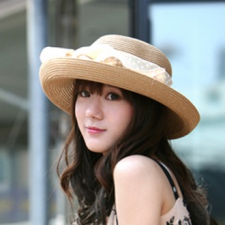 CAP740 หมวกปิคนิคริบบิ้นทรงกลม