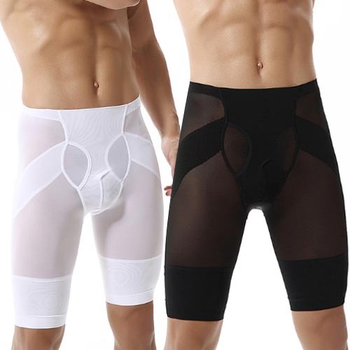 ผู้ชายแก้ไขร่างกายส่วนล่างต้นขา Slim Men's ออกกำลังกาย Girdle ชุดชั้นใน [Restocked]