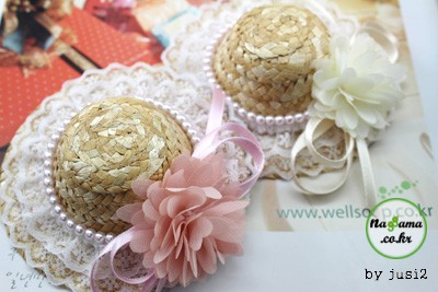 หมวกฟางดอกเบญจมาศจิ๋ว / ร้านขายเด็ก / ที่ใส่หมวกสวยมาก / สุดเก๋