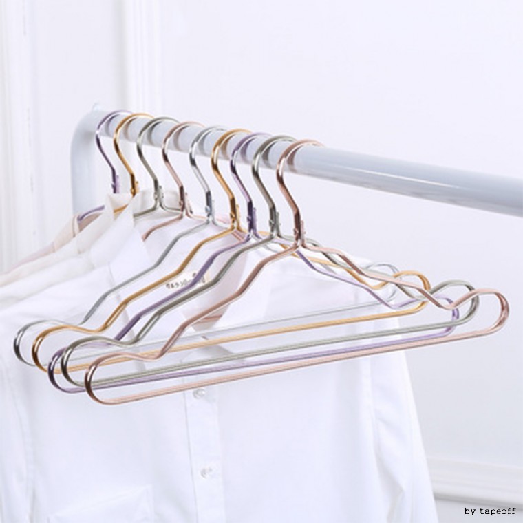 ไม้แขวนเสื้ออลูมิเนียมสำหรับร้านซักรีดแบบถักกันลื่น