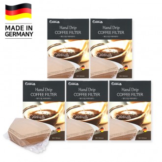 กระดาษกรองกาแฟดริปมือเยอรมัน 100 แผ่น x 5 (2 4 คน)/กรองกาแฟ/กรองหยด/เยื่อธรรมชาติ