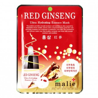 Marie Ultra Hydrating Mask Pack (โสมแดง) 25gx10แผ่น