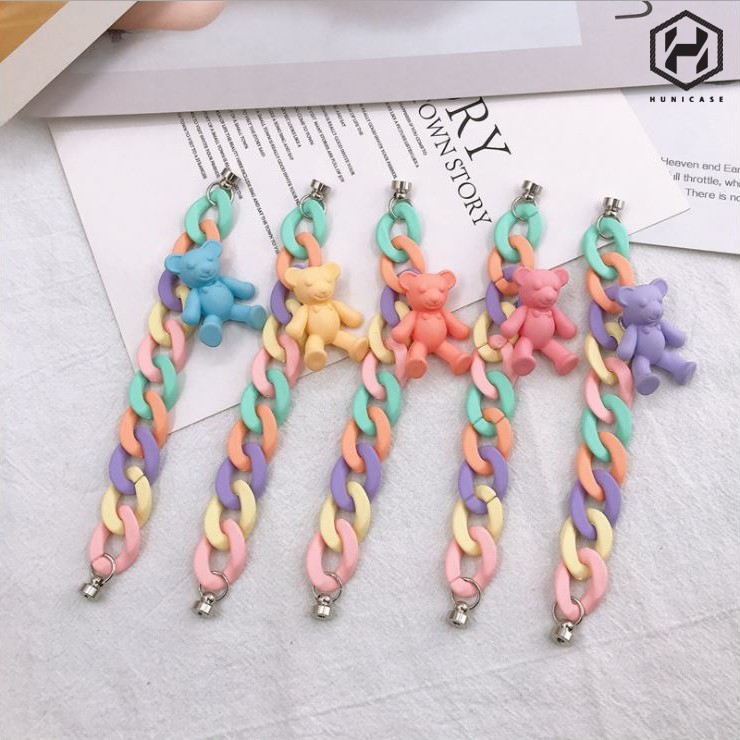[Hoony Case] ​​Cutie Bear Hand Keyring Strap อุปกรณ์เสริมสำหรับมือถือทุกรุ่น