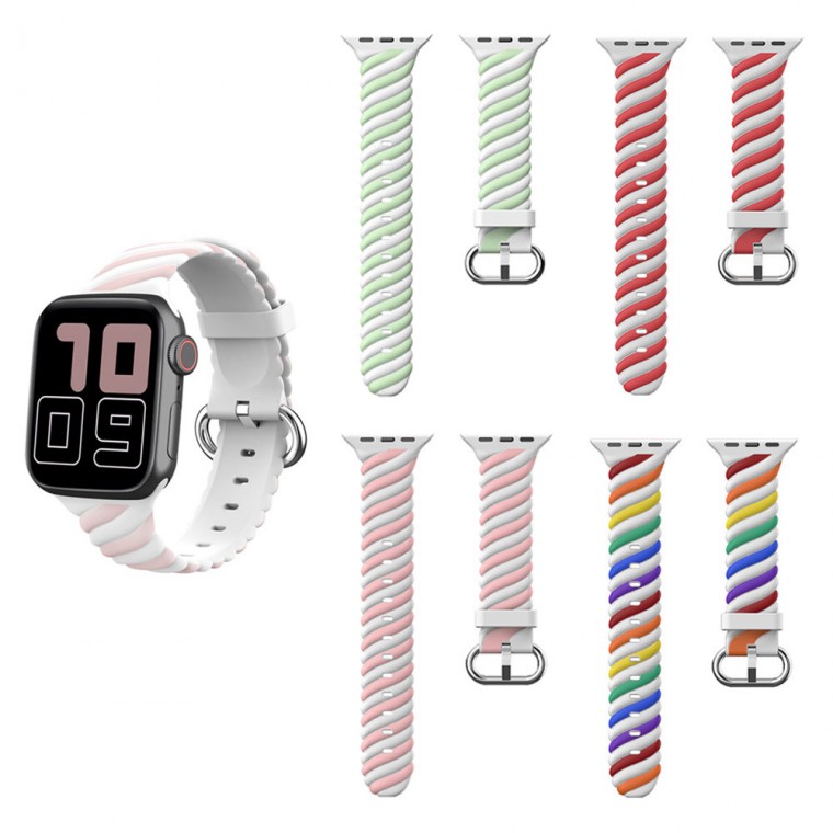 [D] สาย Apple Watch Twist Silicone Strap 38mm 40mm 41mm Common 42mm 44mm 45mm Common