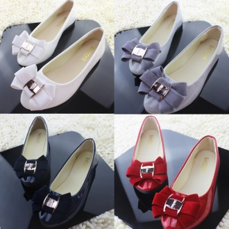 [รองเท้าขายส่ง] รองเท้าส้นแบน ริบบิ้นเคลือบ Flat F800 /225-260mm