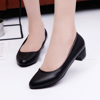 [รองเท้าขายส่ง] รองเท้าส้นสูง ส้นเต็ม ส้นเตี้ย รองเท้าสตรี ส้น 3.5cm P808