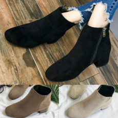 [รองเท้าขายส่ง] Women's Walker รองเท้าบูทหุ้มข้อผู้หญิง Booty Heel Chelsea MK619